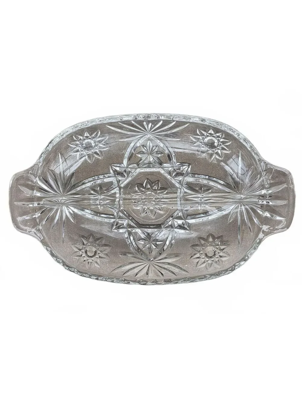 Vintage Anchor Hocking American Prescut Divided Relish Dish